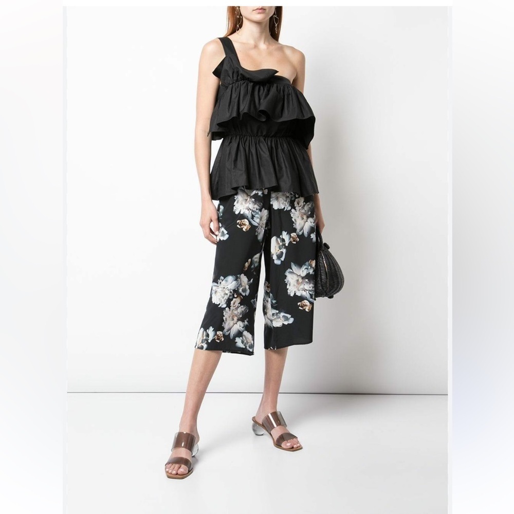 Vince Floral Wide Leg Silk Culottes